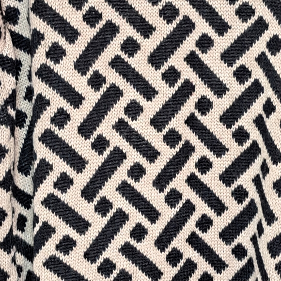 Carolyn Taylor Black and Tan Geometric Cardigan Women's XL #44 - Picture 6 of 10